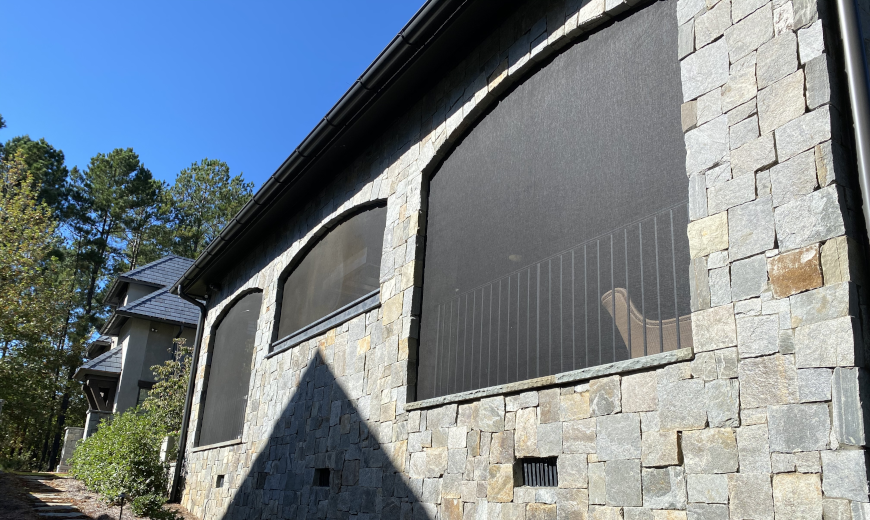 screened in brick porch